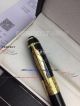 Perfect Replica Mont Blanc Daniel Defoe Ballpoint Pen - Black Resin Gold Clip (4)_th.jpg
